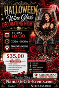 Halloween Wine Glass Decorating Night – Admission Ticket